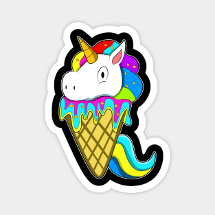 Unicorn with Waffle Ice cream Magnet