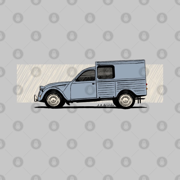 My drawing of the classic French van by jaagdesign