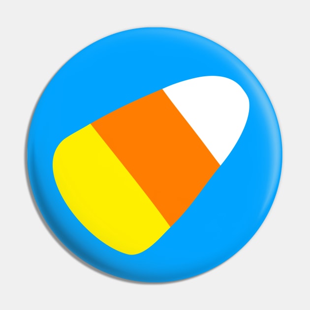 Candy Corn on Blue Pin by AKdesign