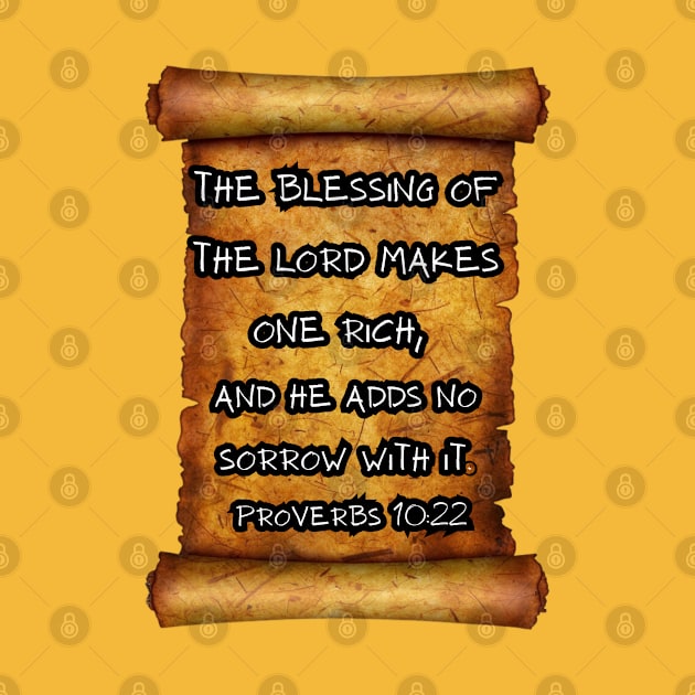 Blessing of the Lord makes one rich PROVERBS 10:22 ROLL SCROLL by Seeds of Authority