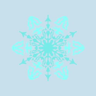 Turquoise Snowflake T-Shirt