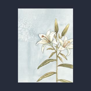 Lily - realistic watercolour illustration - painting T-Shirt