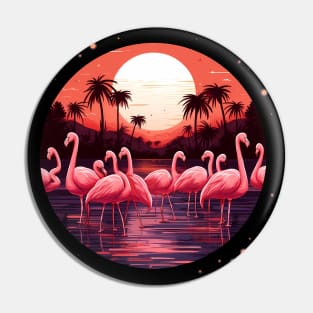 Flamingo Tropical , Love Flamingos Pin