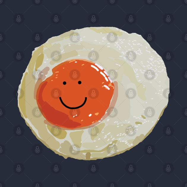 Happy Smiley Face Egg by ellenhenryart