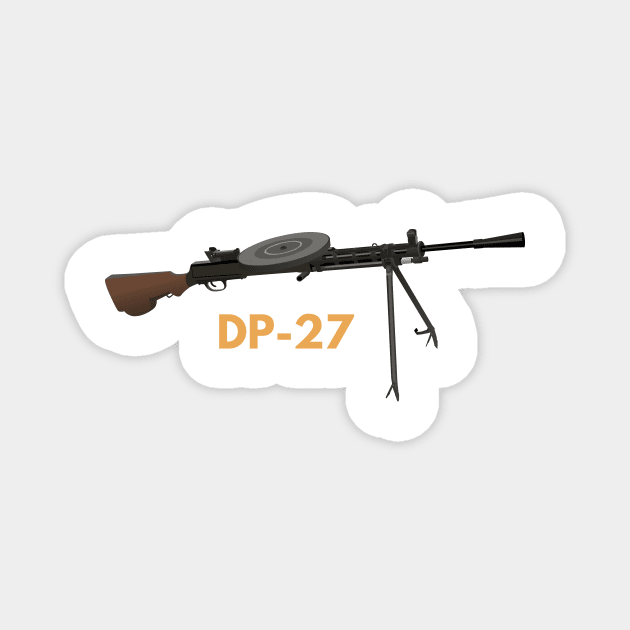 Soviet WW2 Degtyaryov DP-27 Machine Gun Magnet by NorseTech