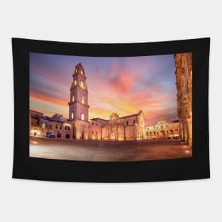 Piazza del Duomo - Lecce, Italy at sunset Tapestry