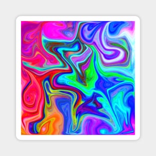 Abstract Colorful Marble Pattern Magnet
