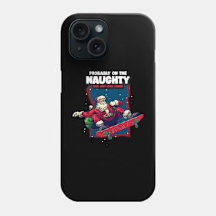 Skater Santa Clause Christmas Phone Case