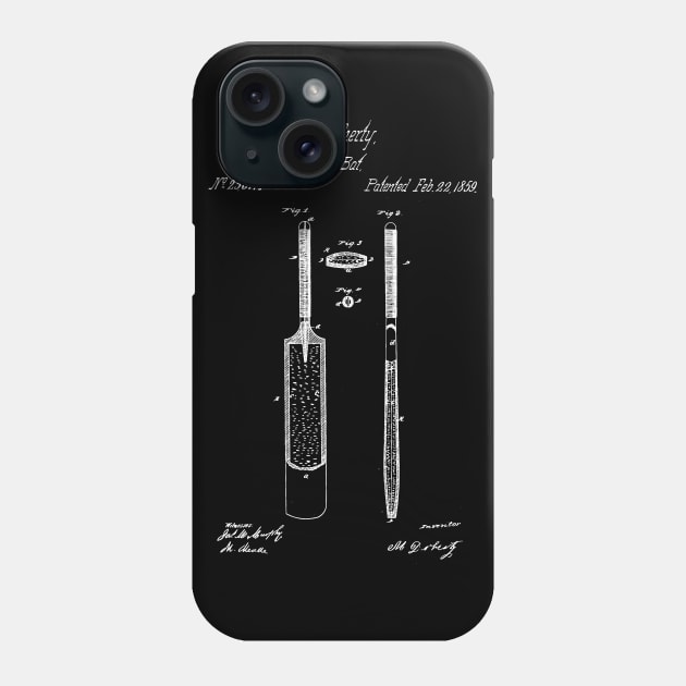 Cricket bat Patent 1859 Phone Case by Anodyle