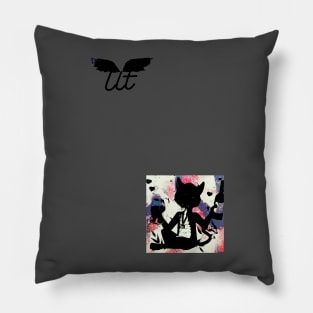 LitQ - bengal cat drinks wine on Valentine's Day anime art Pillow