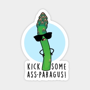 Kick Some Ass-paragus Cute Veggie Asparagus Pun Magnet