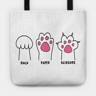 Rock Paper Scissors Hand Cute Paw Tote