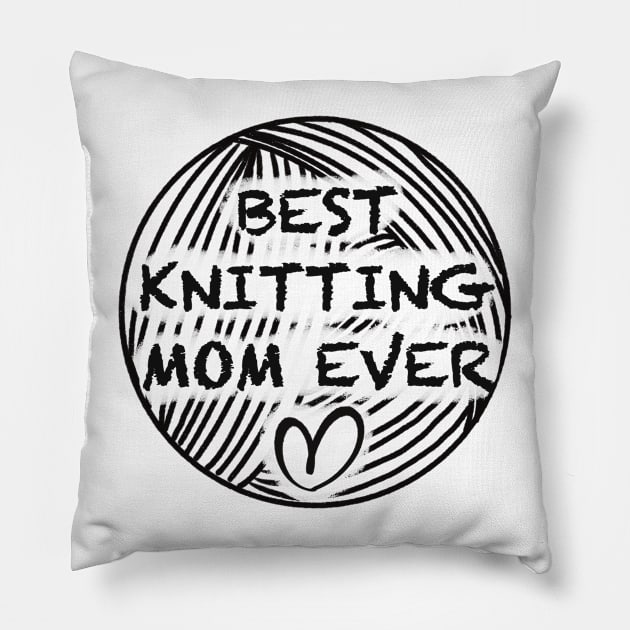 Best knitting mom ever Pillow by Xatutik-Art