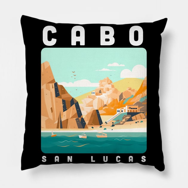 Cabo San Lucas Souvenir Mexico Family Group Trip Vacation Pillow by livania