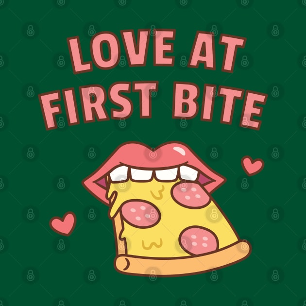 Love At First Bite Pizza Funny by rustydoodle