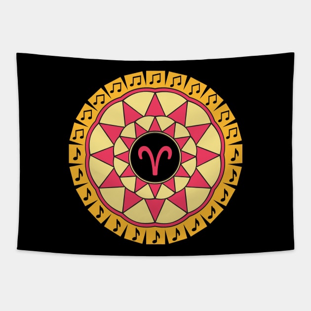 Music lover Aries Tapestry by dancedeck