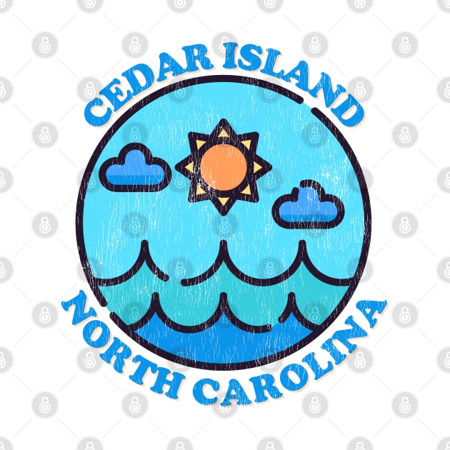 Cedar Island, NC Summertime Vacationing Ocean Skyline by Contentarama