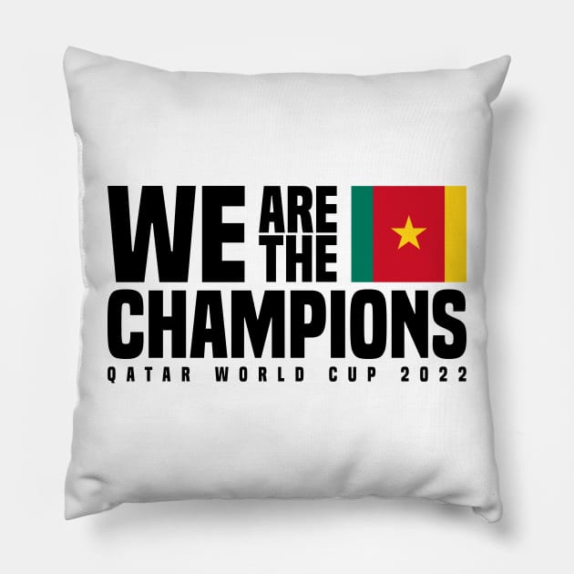 Qatar World Cup Champions 2022 - Cameroon Pillow by Den Vector