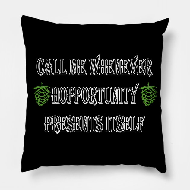 Beer and Hopportunity Pillow by ebayson74@gmail.com