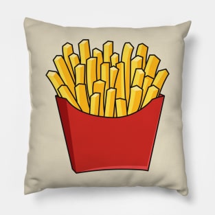 French fries cartoon illustration Pillow