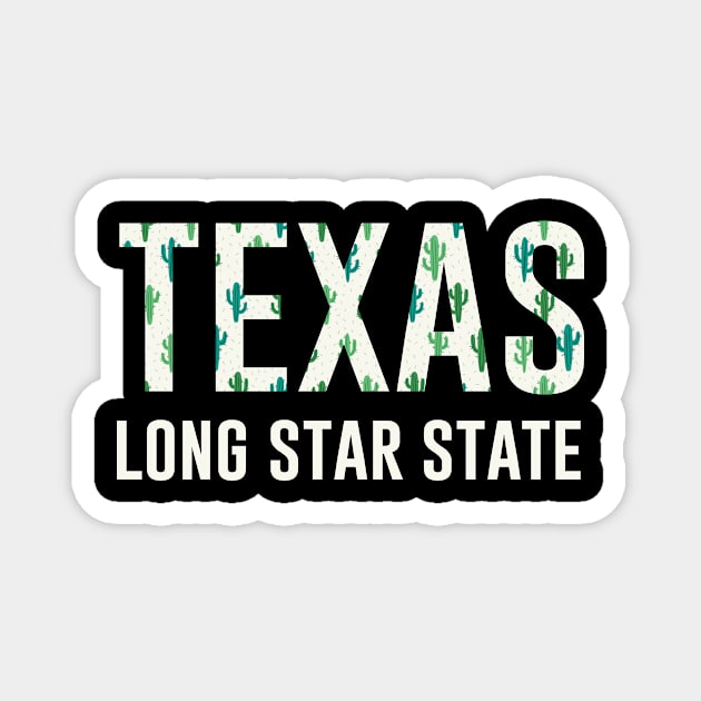 Texas Cactus Lone Star State Magnet by aniza