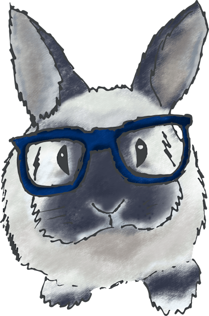 adorable bunny with glasses Kids T-Shirt by Nina_R