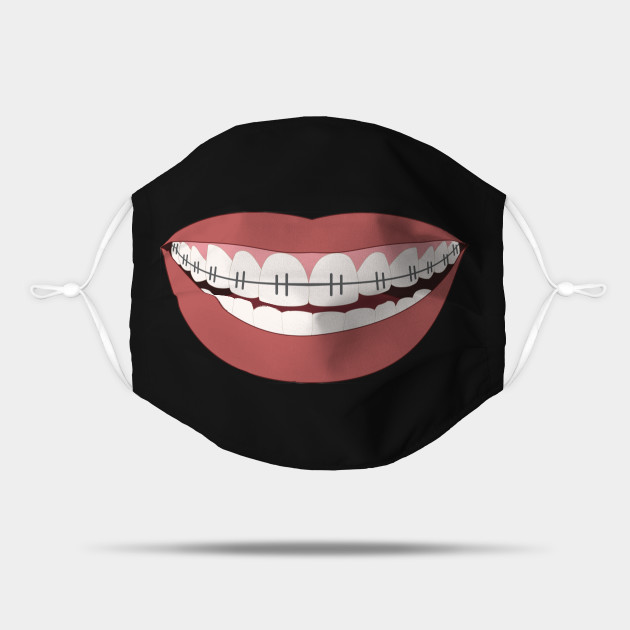 Smile With Braces - Teeth Mask - Mask | TeePublic Smile With Braces - Teeth Mask - Mask | TeePublic