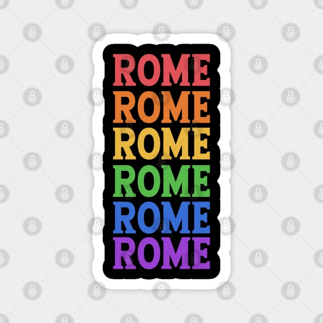 ROME COLORFUL CITY Magnet by OlkiaArt