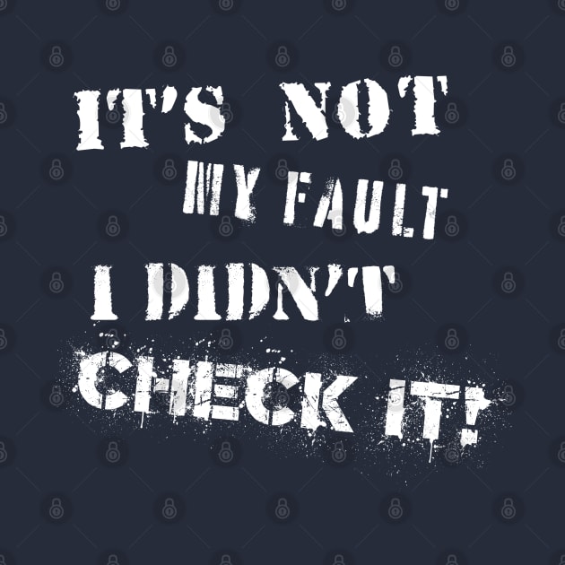 Not my fault I didn't check it stencil style logo by MultistorieDog