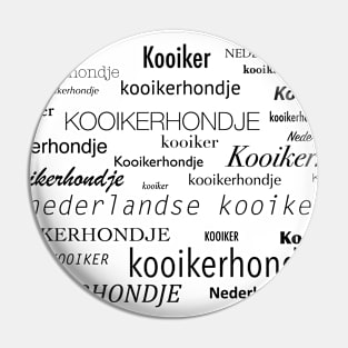 Kooikerhondje Word Cloud Pin