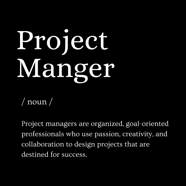 Project Manager Definition Project Management Gift Present by MARBBELT