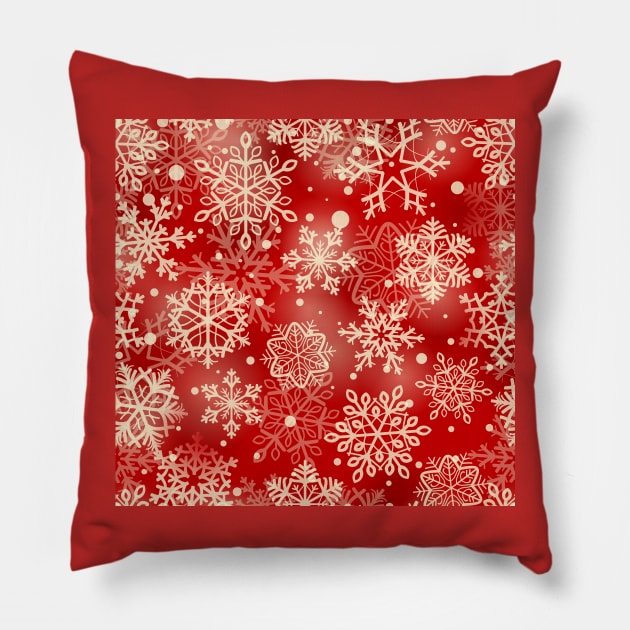 Snowflakes pattern Pillow by katerinamk