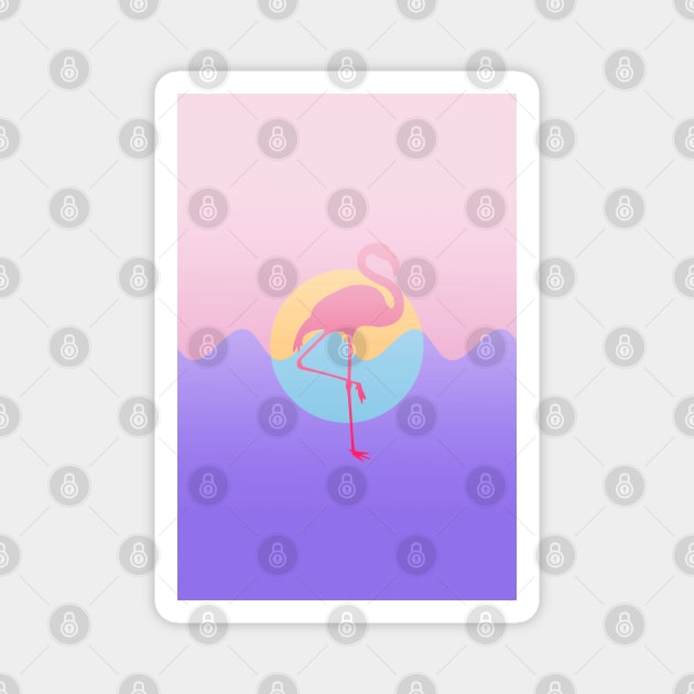 Pink Flamingo Magnet by mareescatharsis