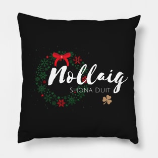 Happy Christmas Irish Pillow