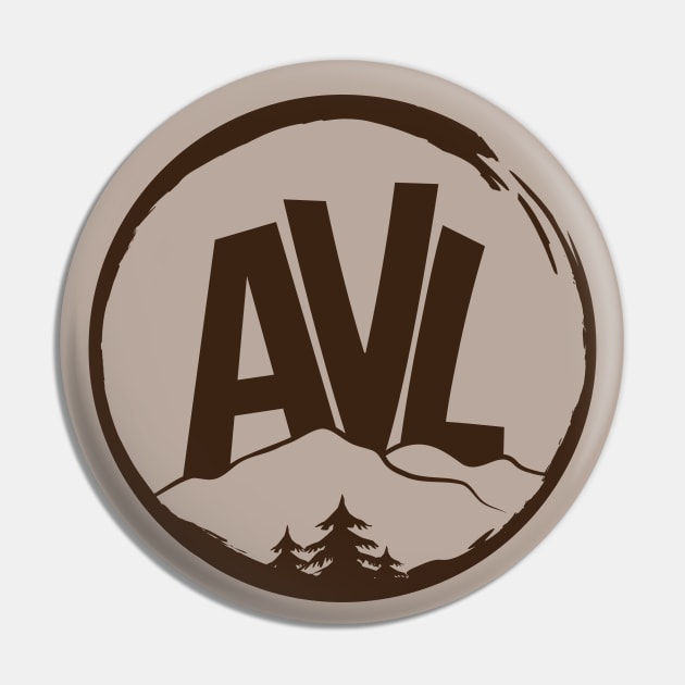 AVL - Asheville, NC - Brown 19 Pin by AVL Merch