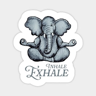 Yoga Elephant Inhale Exhale Magnet