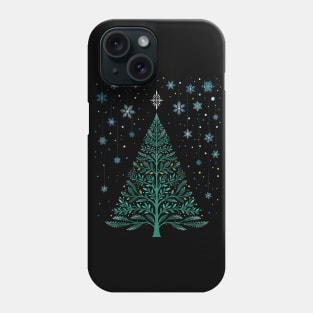 Christmas Night Tree - Snowy Phone Case