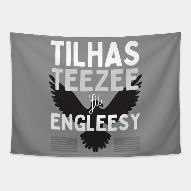 Tilhas Teezee fil' Engleesy Tapestry by Fish Fish Designs