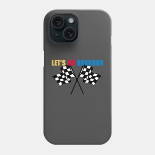 Lets Go Brandon Checkered Flags Phone Case