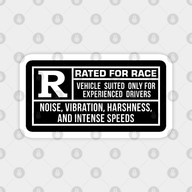 Rated R For Race - Black/White Magnet by hoddynoddy