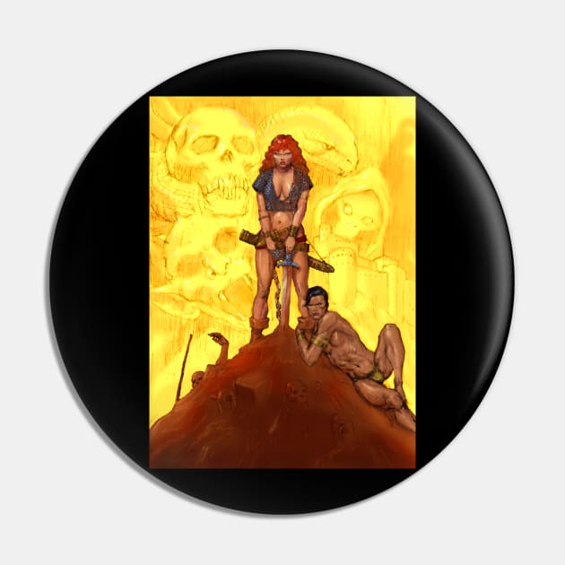 Red Sonja on a spoof of Frazetta's classic Conan Pin by thecountingtree