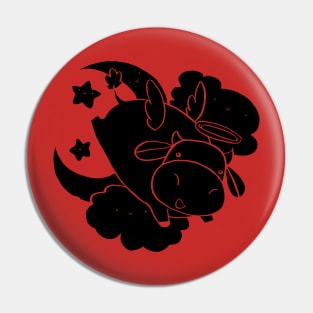 Angel Cow - Black Color Pin