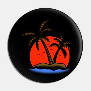 Sunset on the beach Pin