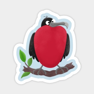 Funny magnificent frigate bird cartoon Magnet