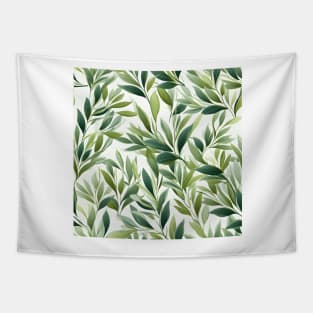 Green Leaves Pattern 25 Tapestry