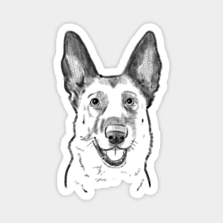 German Shepherd Sketch Magnet