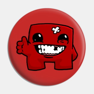 Injured Super Meat Boy Pin