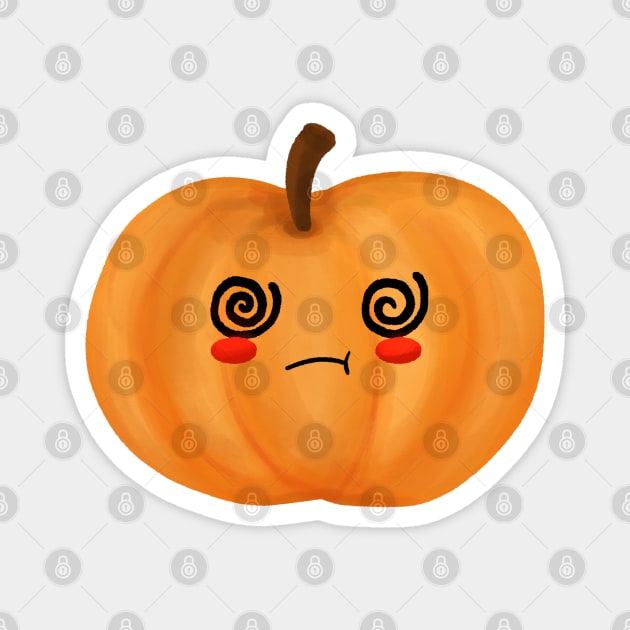 Sick Kawaii Pumpkin Magnet by Random Prints