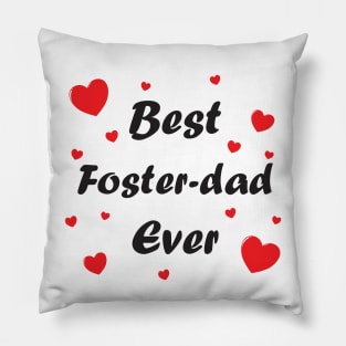 Best foster dad ever heart doodle hand drawn design Pillow