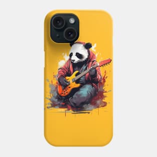 panda play guitar Phone Case